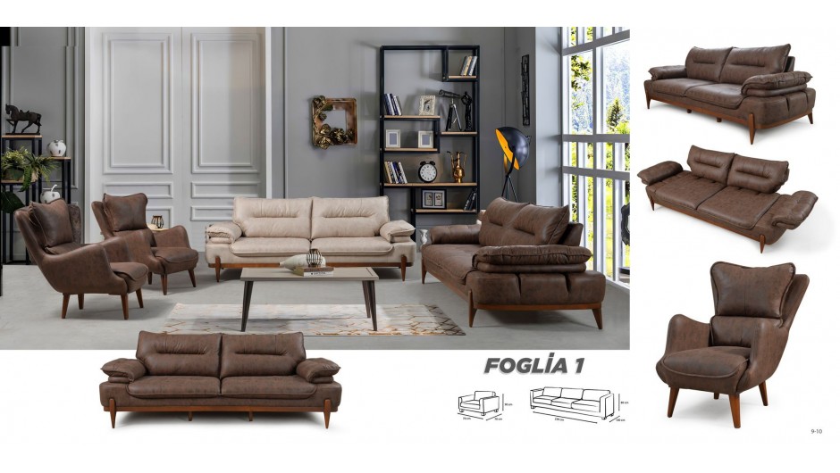 FOGLİA 1 KOLTUK TAKIMI 3+3+1+1