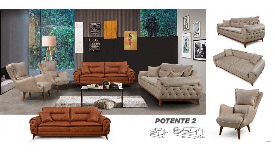 POTENTE 2 KOLTUK TAKIMI 3+3+1+1