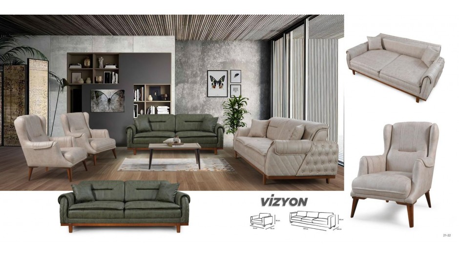 VİZYON KOLTUK TAKIMI 3+3+1+1