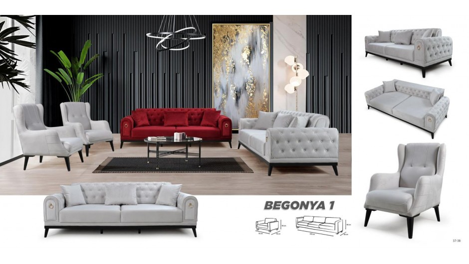 BEGONYA 1 KOLTUK TAKIMI 3+3+1+1