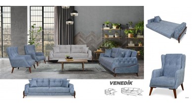 VENEDİK KOLTUK TAKIMI 3+3+1+1