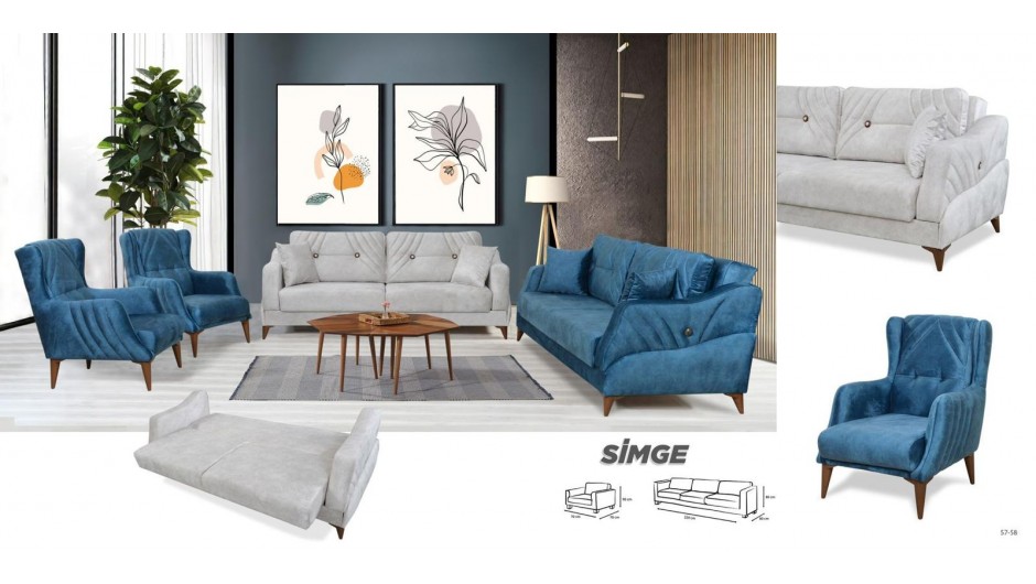 SİMGE KOLTUK TAKIMI 3+3+1+1