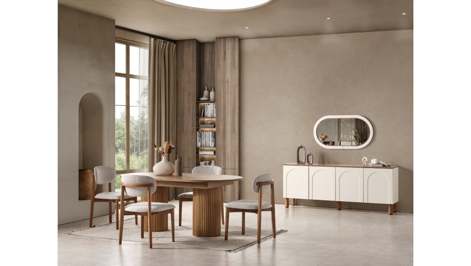 BOHEM (AY TAŞI - CEVİZ ) YEMEK ODASI 